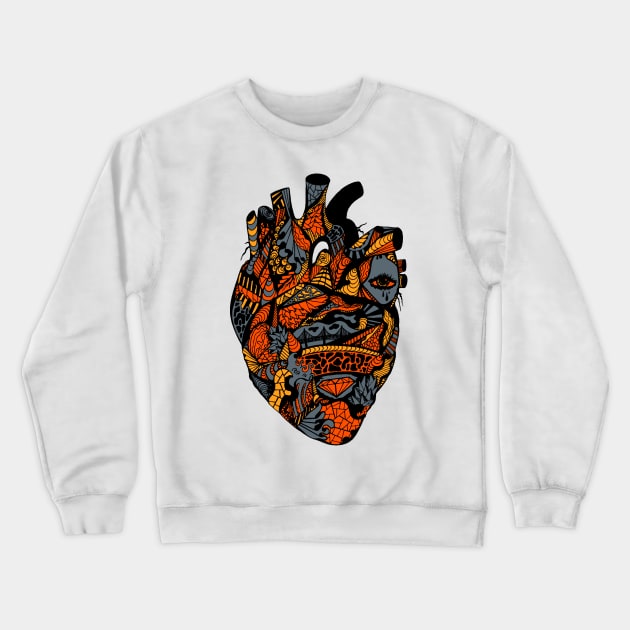 Orangrey Transparent Heart Crewneck Sweatshirt by kenallouis